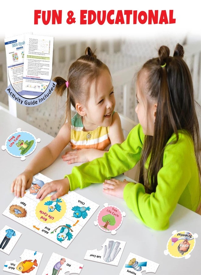 Little Berry Profession & Life Cycle Play & Learn Puzzle Combo (80 Pcs) | Includes 2 Brain Boosting Activity Books & 5 Different Puzzle Games | Learning & Educational Toy for Boys & Girls Age 3+ Years - Image 5